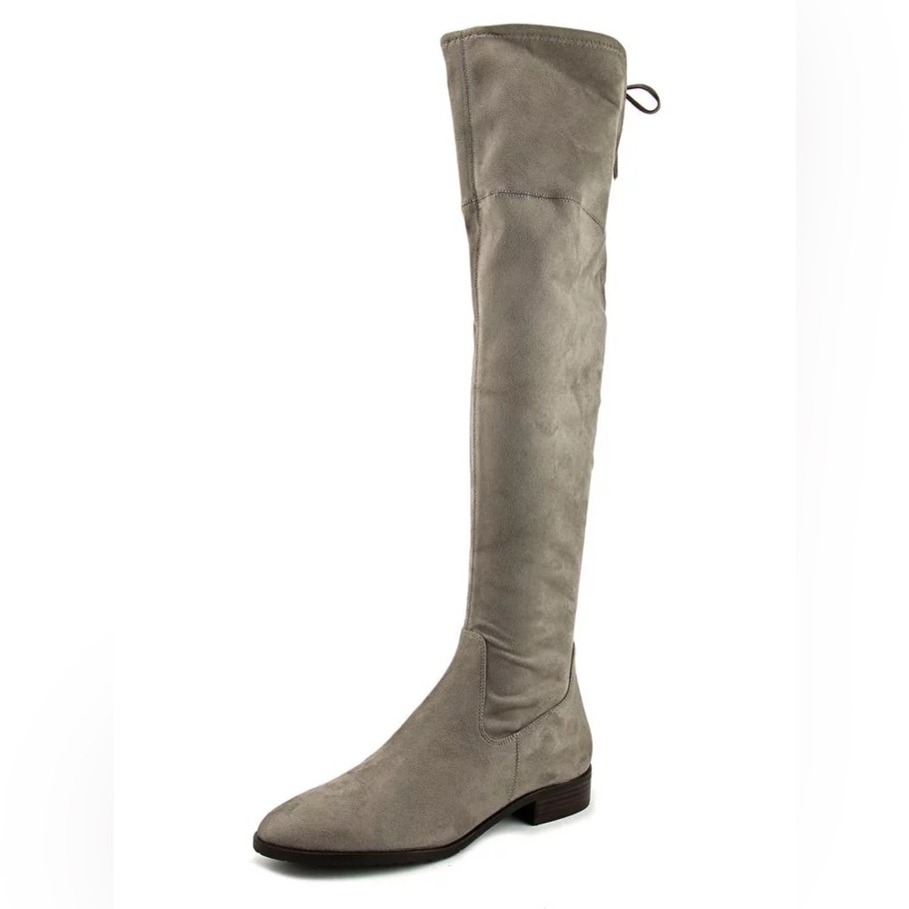 Ivanka Trump Larell Over the knee riding boots faux suede gray 6.5